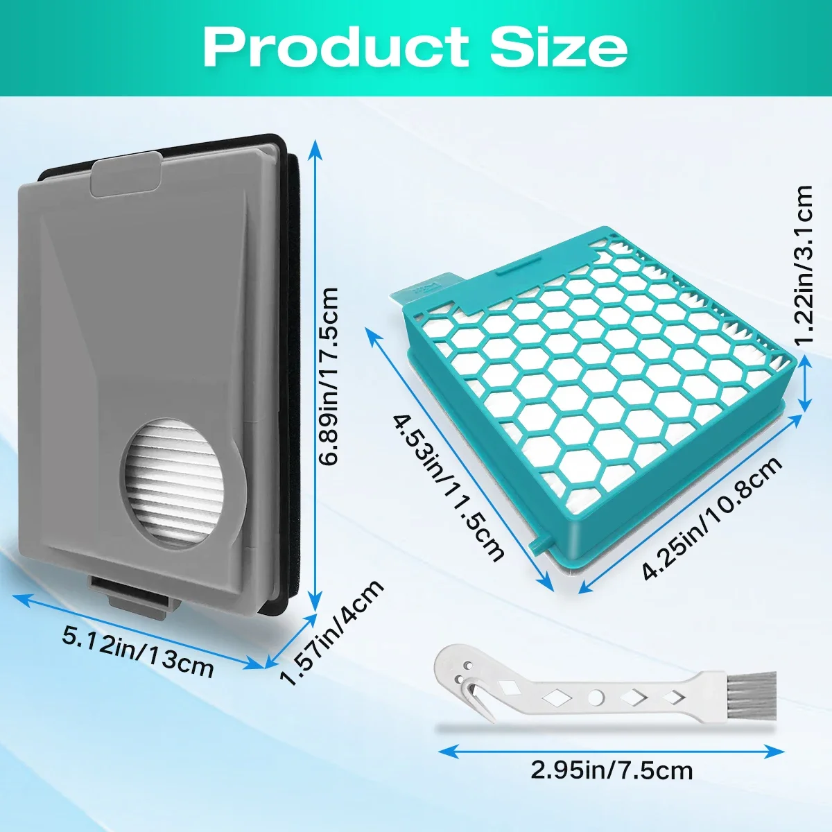 Kit De 2 Filtres HEPA + 1 Filtre à Poussière Fine Pour Miele Boost CX1 - Compatible Active, PowerLine, Allergy, Parquet