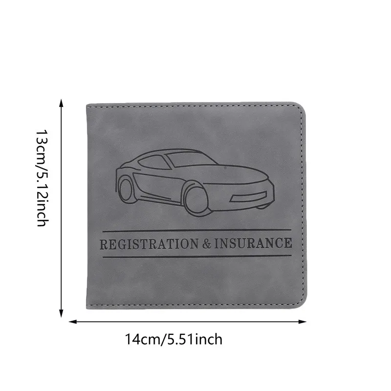 Car Registration,Driver's License and Insurance Card Holder - Leather Vehicle Glove Box Automobile Documents Paperwork Organizer