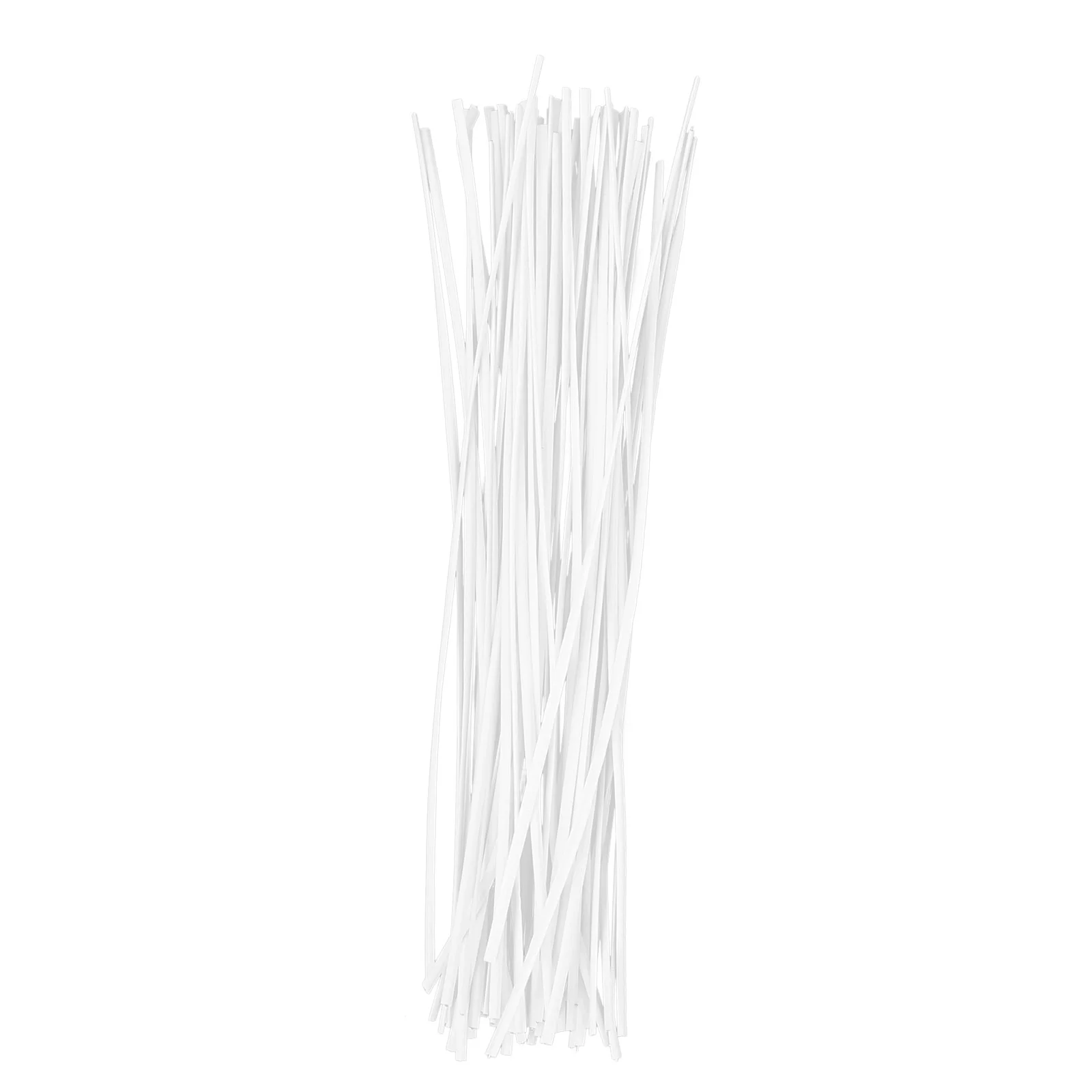 

15cm Plastic Coated Iron Wire Twist Ties Cable Wrap Organizer Ties (White)