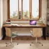 Tribesigns 78''Modern Large Office Desk, 2-Person Computer Workstation, Industrial Wooden Desk with Metal Legs 2
