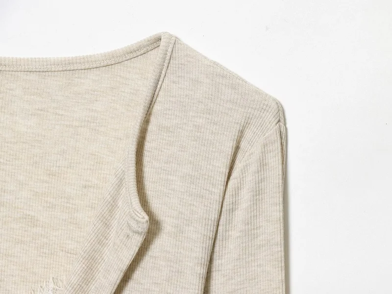 MUJER Kurze Spitzenjacken für Damen, schwarzes Strickoberteil, sexy Damenmäntel mit Knöpfen, Frühlingsneu in Mäntel und Jacken für Damen – Detail 15
