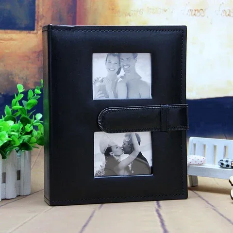 

6 inch Photo Album High-end PU Material 200 Pockets Wedding Anniversary Photograph Buckle Storage Book Couple Birthday Present