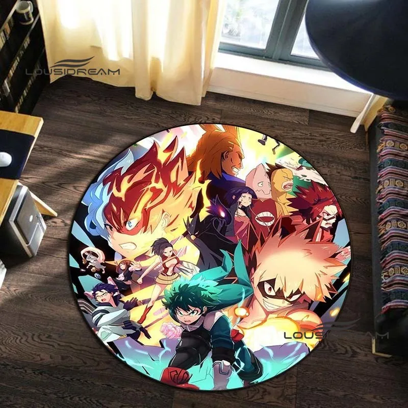Anime My Hero Academia Carpet 3D printed Cartoon round rug living room bedroom child study room decoration round rug floor mat 6