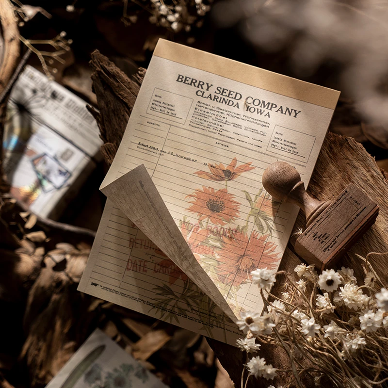 Mushroom Flower Large Size Ticket Material Paper Junk Journal Planner Scrapbooking Vintage Decor Diy Craft Background Paper Aliexpress