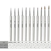 Premium Pearly White Miniature Paint Brush Set - Soft Goat Hair, Wooden Handles for Model Painting & Crafts 2