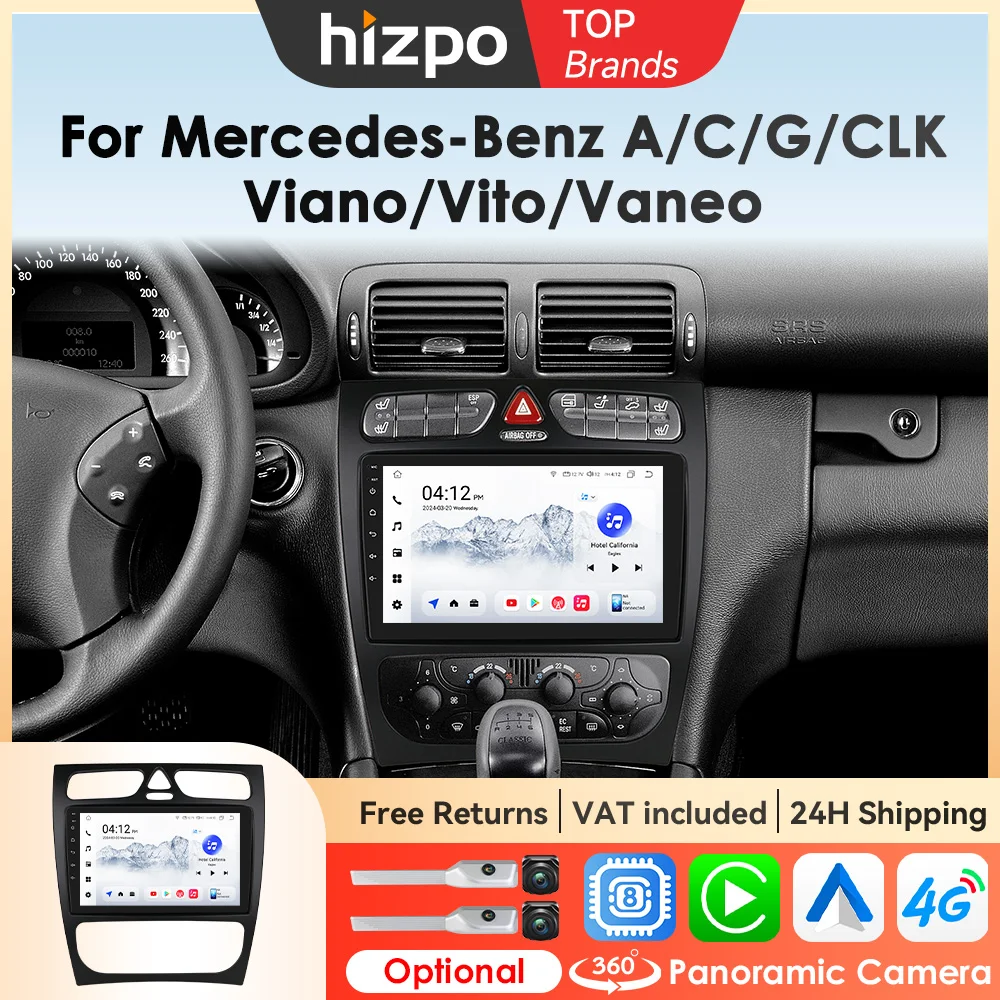 4G+64G Android Autoradio per Mercedes Benz C CLK G Classe W203 W209