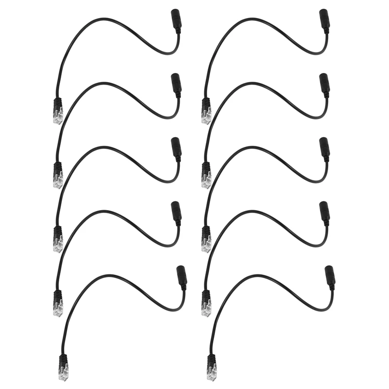 

10Pcs 3.5Mm Plug Jack To RJ9 For Iphone Headset To For Office Phone Adapter Cable