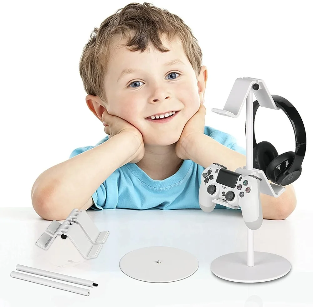 Armazenamento Rack para Sala de Jogos Acessórios Controlador Joystick Stand Suporte para Fone de Ouvido Ps5 Ps4 Xbox One Tier Controller Branco - Image 3