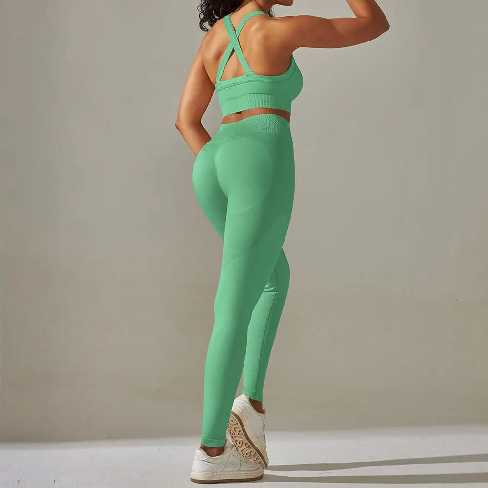 Yoga Pants 2pcs/Set Women Sport Running Suit Yoga Set Gym Workout