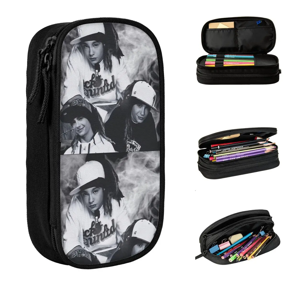 

Tokio Hotel Tom Kaulitz Pencil Cases Pencilcases Pen Box for Student Large Storage Bags School Supplies Gifts Stationery