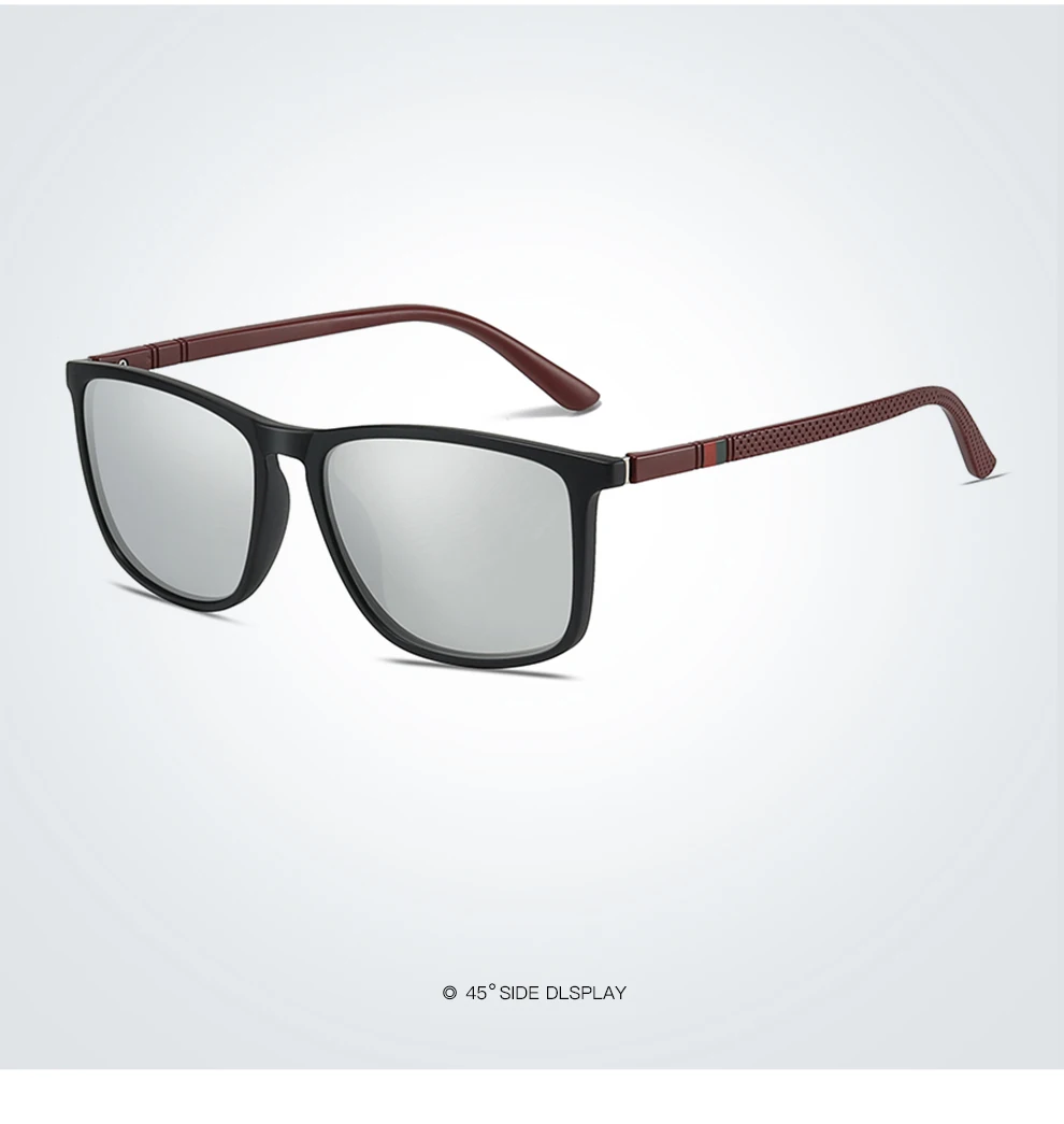Vintage Square TR90 Frame Polarized Sunglasses Men Women Luxury Brand Designer Sun Glasses Driving Travel Retro Eyewear UV400
