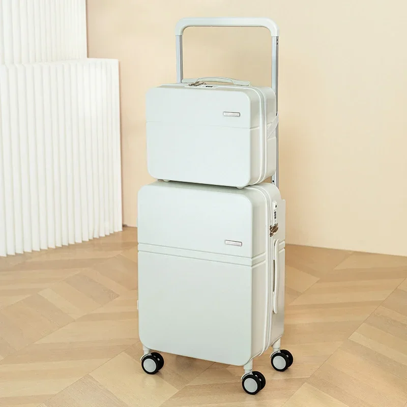 Rolling Luggage Wide Pull Rod Suitcase Women's Makeup Bag Rrolley Fashion Travel Suitcase Silent Universal Wheel Large Capacity