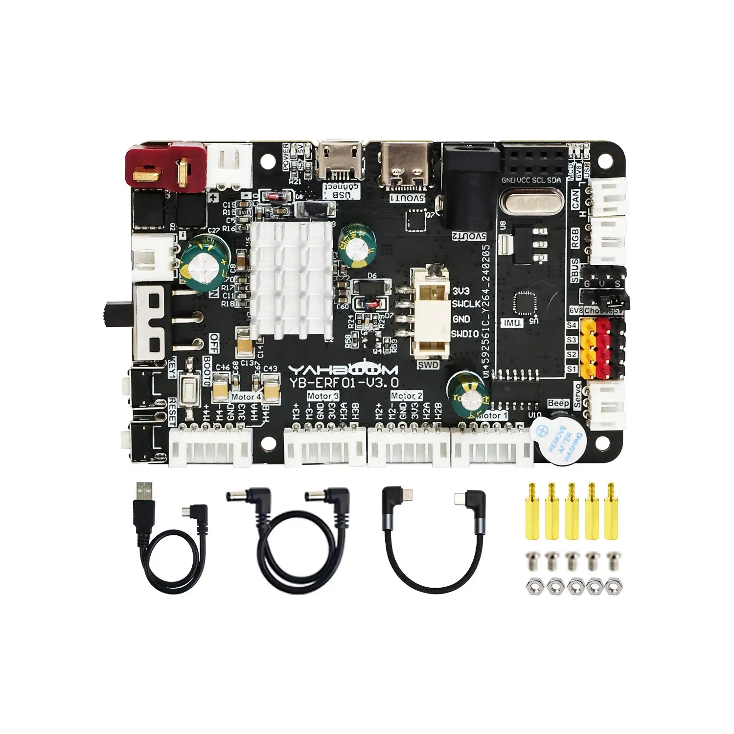 STM32F103RCT6 Control Board ROS Robot Expansion Board with 9 Axis Sensor Motor Servo Port for Raspberry Pi Jetson ROS ROS2 Robot