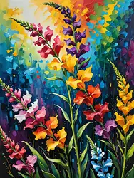 DIY Digital Flower Oil Painting Kit - Handpainted Art on Canvas - 30x40cm (AABB9 - 6766)