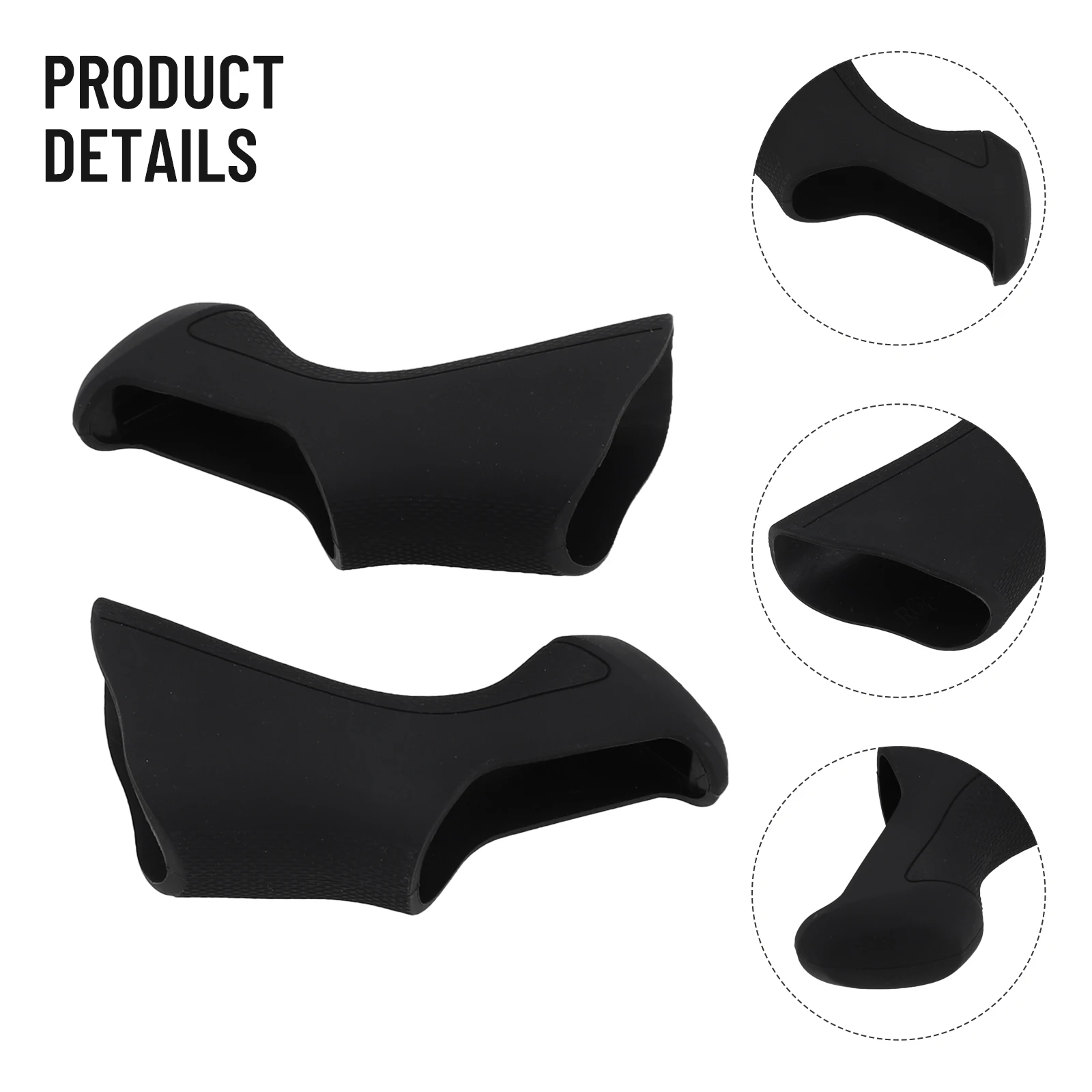 Description Picture 4 of item1 Pair Brake Gear Rubber Covers Hoods For Shimano-Ultegra Di2 ST-6870 Road-Bike Part Replacement Covers For Bicycle Brake Handle