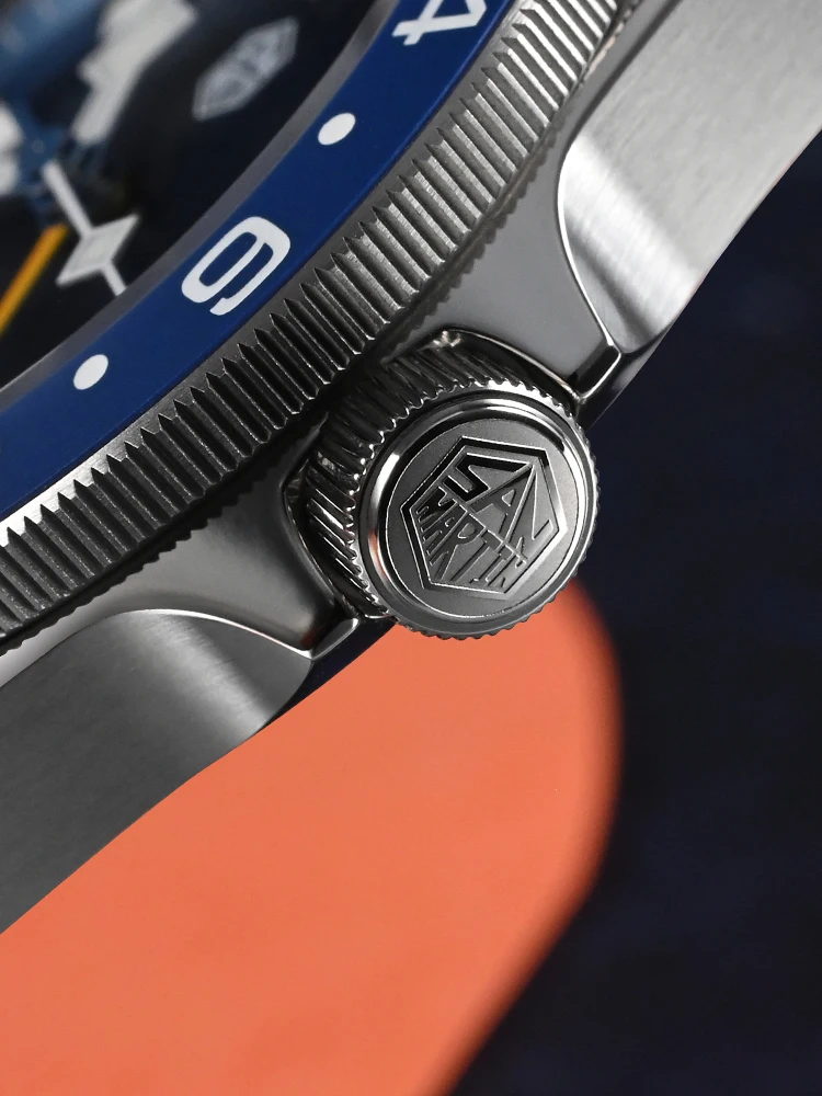 San Martin SN0121TC Titanium 39mm Watch NH34 GMT Automatic Movement Sapphire 24 Click BGW9 Luminous 30Bar Waterproof Watches