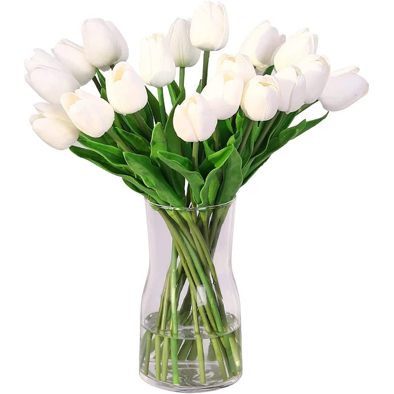 

Artificial Flower Fake Flower Tulip Latex Material Real Touch Wedding Room Family Hotel Party Interior Diy Decoration 20PCS