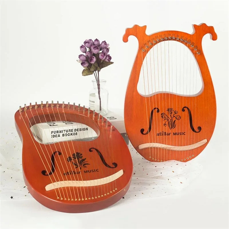 16 19 Strings Wooden Mahogany Lyre Harp Konghou Classical Musical Instrument With Tuning Tool For Music Lovers Easy To Learn