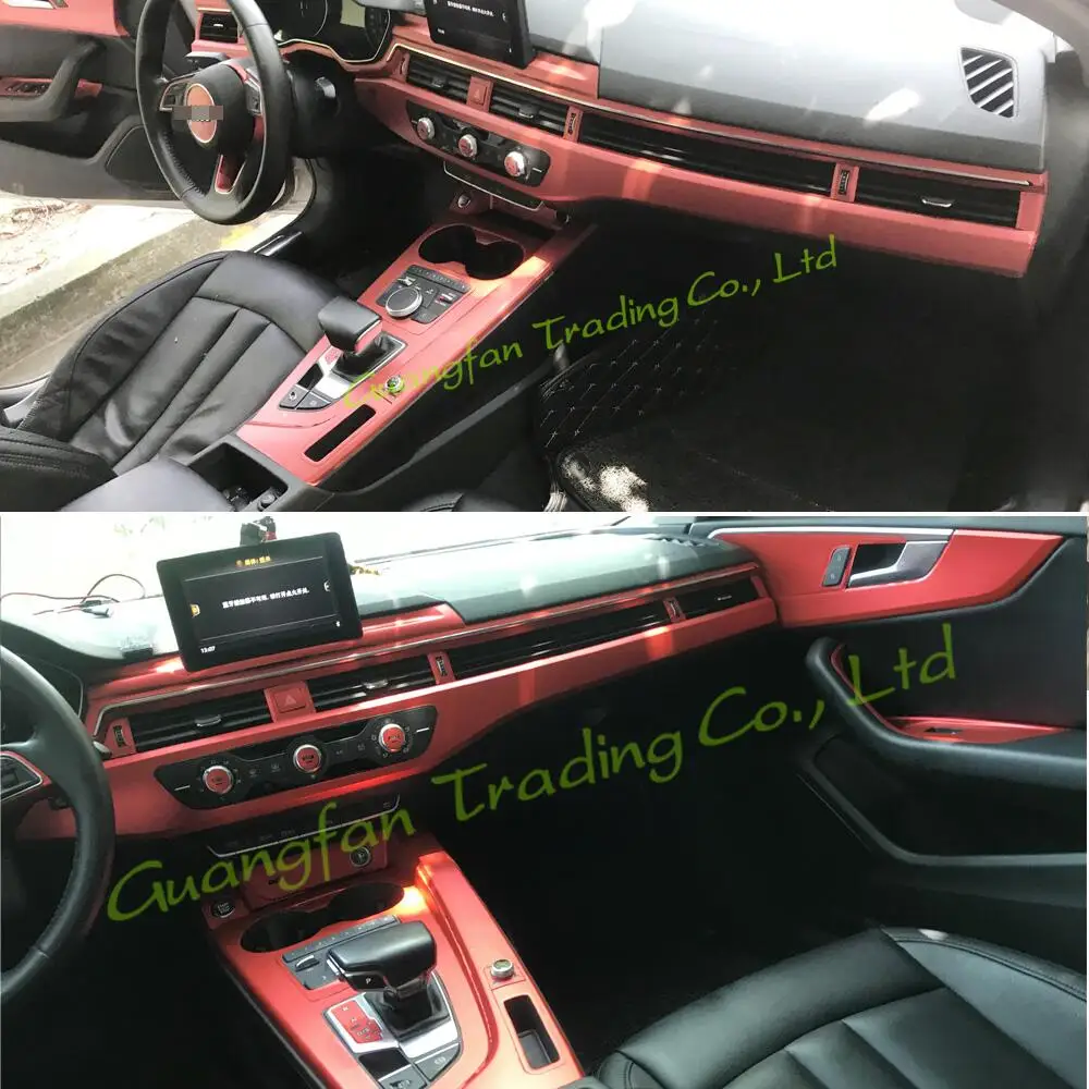 

For Audi A4 A5 B9 2017-2019 Interior Central Control Panel Door Handle 3D/5D Carbon Fiber Stickers Decals Car styling Accessorie