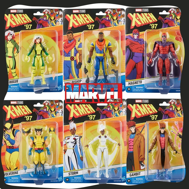 

6 Inch Hasbro Marvel Legends Series X-Men Marvel Rogue Bishop Storm Magneto Wolverine Gambit Action Figures Toys Collectibles