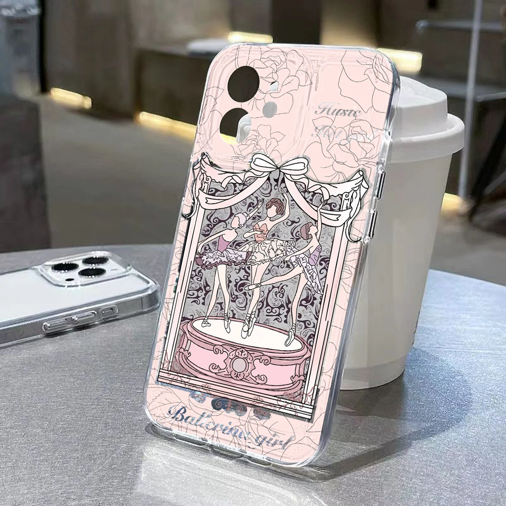 Pink Ballerina Girl Phone Case For iPhone 11 Case iPhone 15 14 13