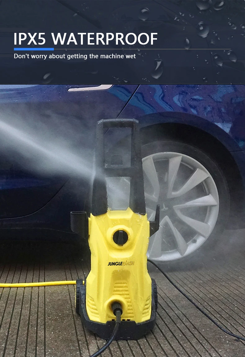 Jungleflash 220v/110v Home Fully Automatic Pressure Washer Portable  Pressure Washer Adjustable Pressure 1800w Car Washer Machine - Car Washer -  AliExpress