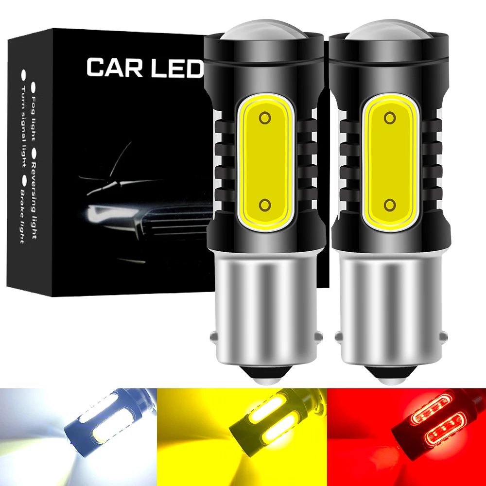 2Pcs 1157 1156 P21W LED Car Bulb P21/5W T20 7440 W21W W21/5W LED Turn  Signal Lamp Tail Brake Reverse Parking Light DRL White Red - AliExpress