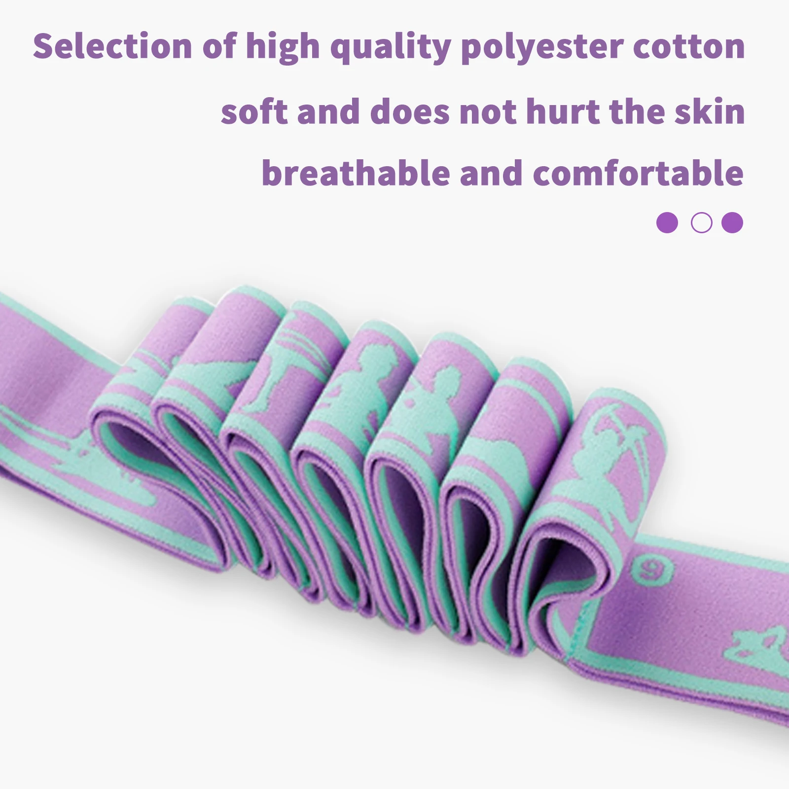 Multi-Section Elastic Yoga Resistance Bands for Dance, Gym, and Pilates Fitness