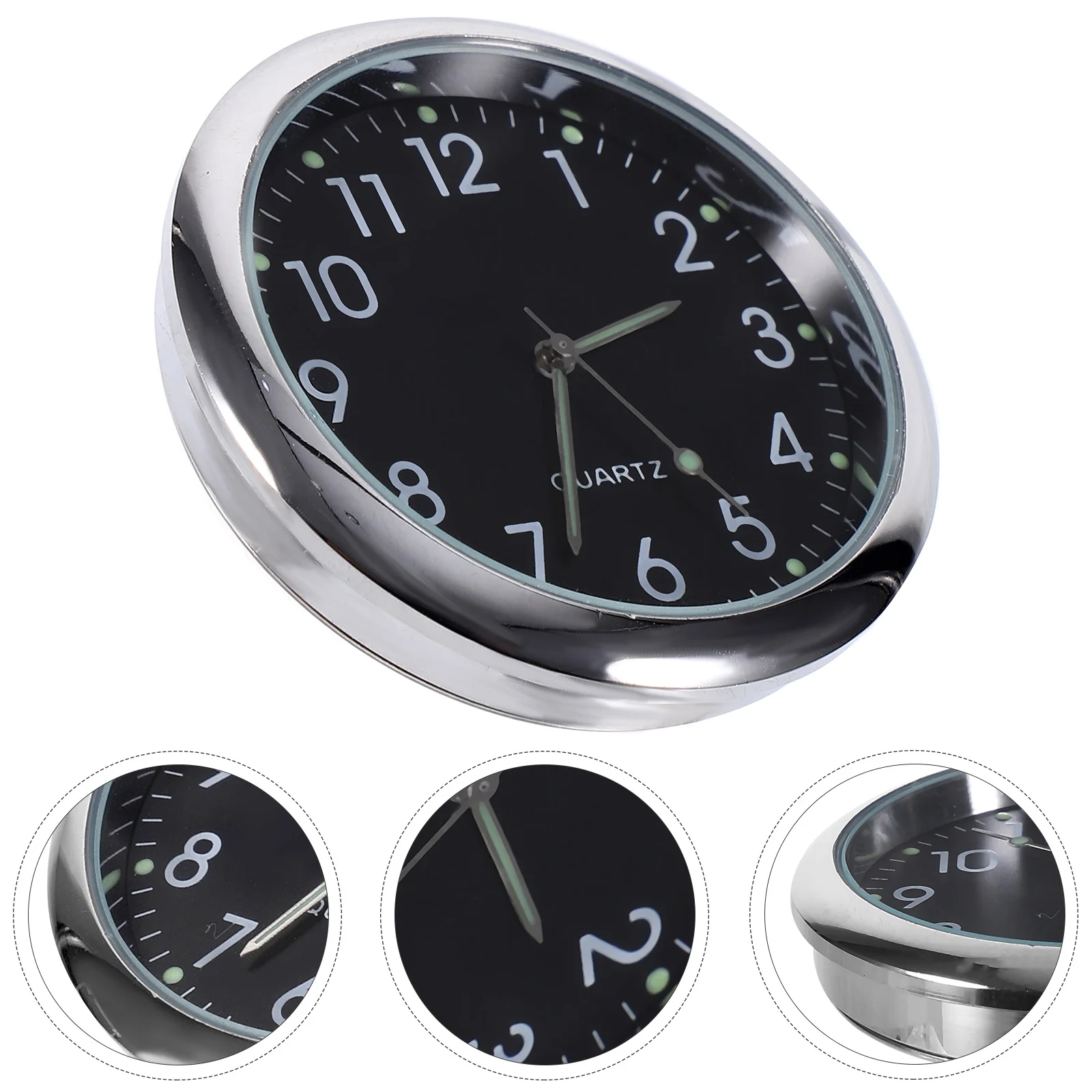 Car Clock Luminous Automobiles Internal Stick-On Mini Digital Watch Mechanics Quartz Clocks Auto Ornament Car Accessories