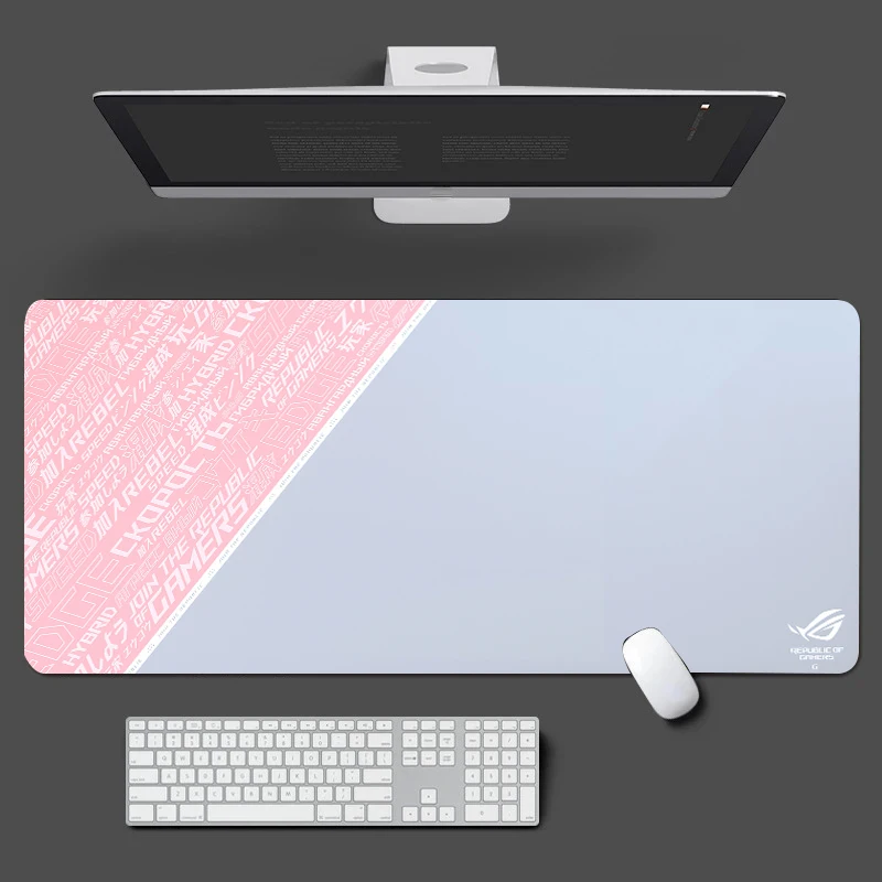 Black Rubber Large Gaming Mouse Pad with Lock Edge for Computer Keyboard