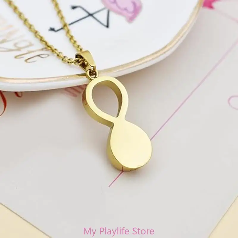 Infinity Shape Pet Urn Necklace Stainless Steel Pet Ashes Container Cremation Jewelry for Eternal Love and Memory Supplies