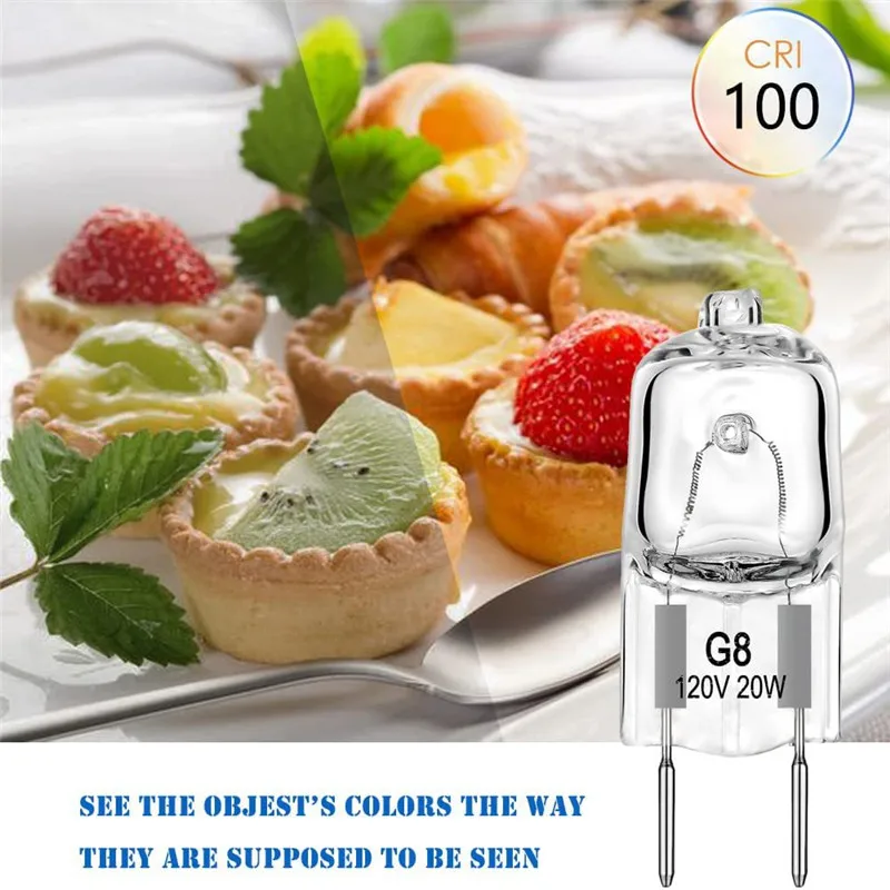 새로운 10PCS G8 120V 20W 35W 50W 에코 할로겐 전구 LED 램프 전구 삽입 비즈 크리스탈 램프 할로겐 전구 2