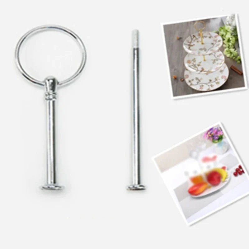 2/3 Tier Cake Cupcake Stand Afternoon Tea Plates Stand Handle Fitting Hardware Rod Wedding Decor Ornaments cake stand