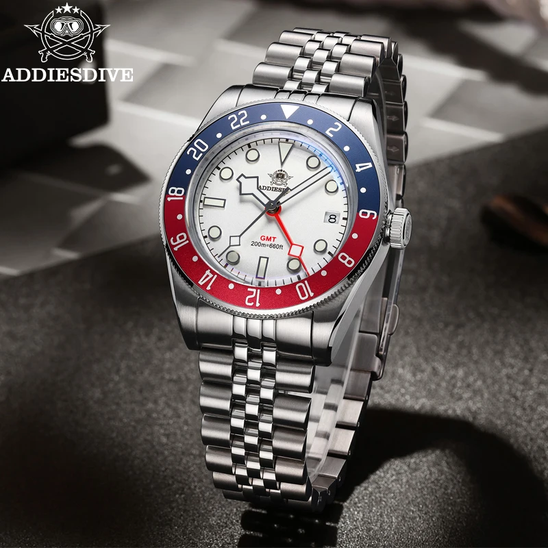 ADDIESDIVE горячая Распродажа GMT Часы