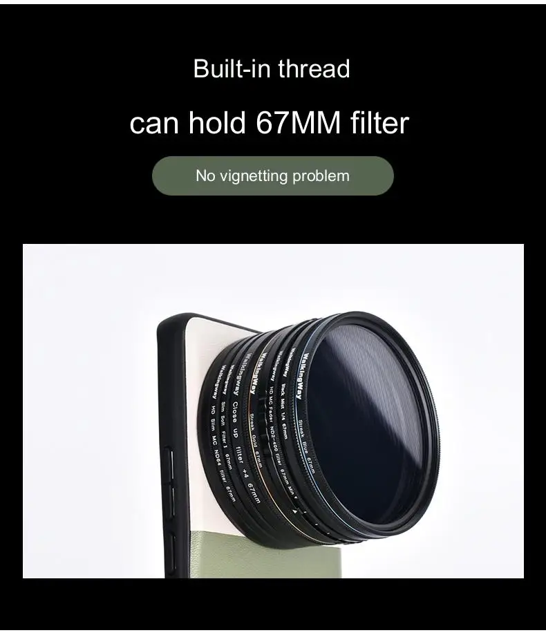 Caminhada-xiaomi Câmera Photography Kit 13 Ultra Photo Kit Case do Telefone Móvel Filtro de Lente Estrela Flare nd Macio Névoa Preta Cpl - Image 2