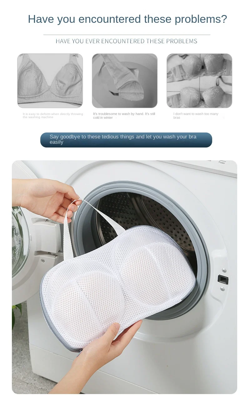 Brassiere Wäschesäcke für Damen, Waschmaschinen, BHs, Waschbeutel, Organizer für schmutzige Unterwäsche, Brassiere-Aufbewahrungsbeutel, feines Netzgewebe – Detail 6
