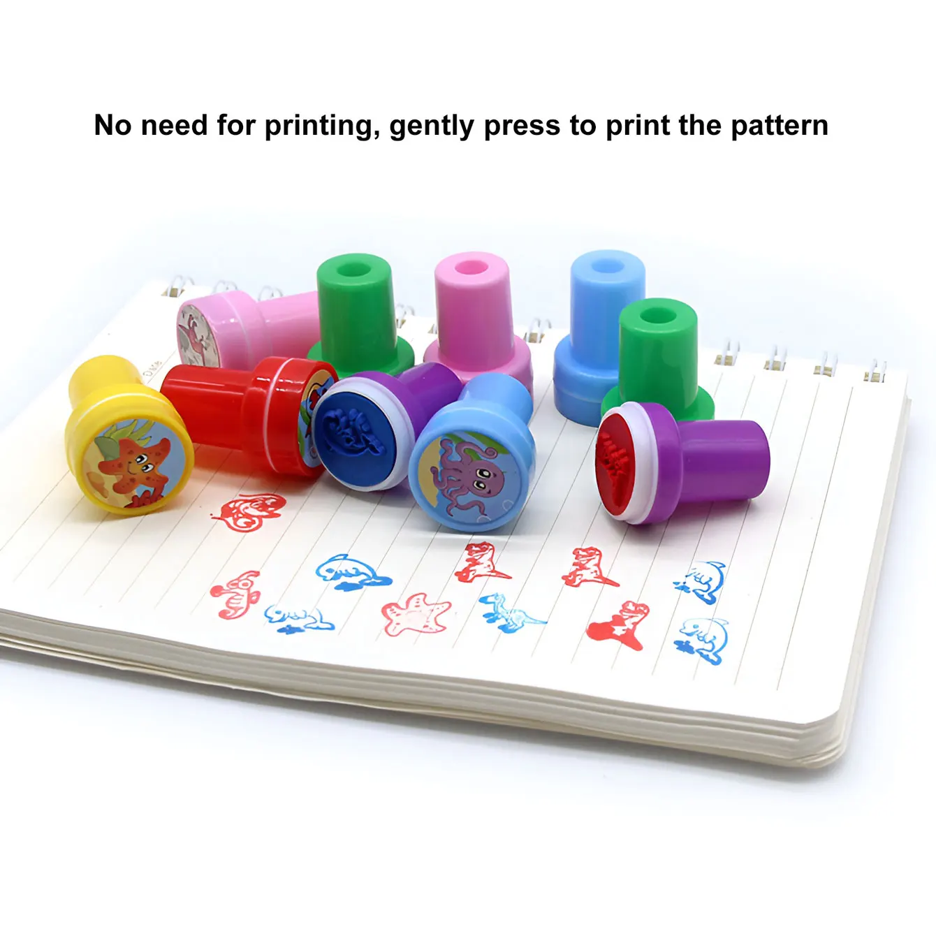 Cartoon seal pattern Stamp rich pattern different shapes a variety of toys press out printing color style random delivery 5