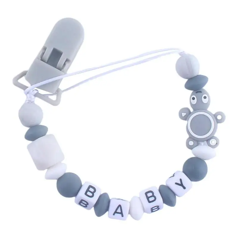 

Pacifier Strap Clip Silicone Pacifier Strap Holder Anti-Drop Chain Design Teether Toy For Christmas New Year And Birthday Gifts