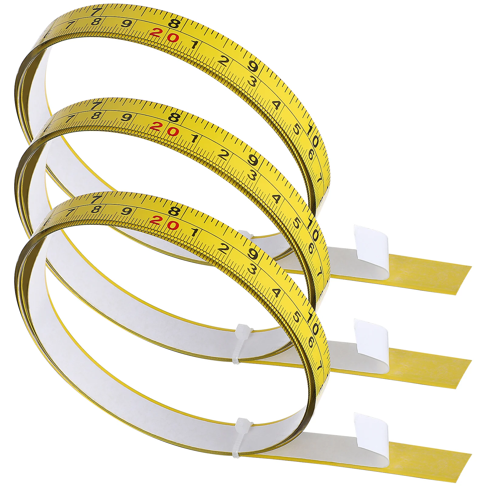 

3 Pcs Measuring Measuring Tape Measure Measure Ruler Measure Adhesive Metal Rulers Work for Table Woodworking