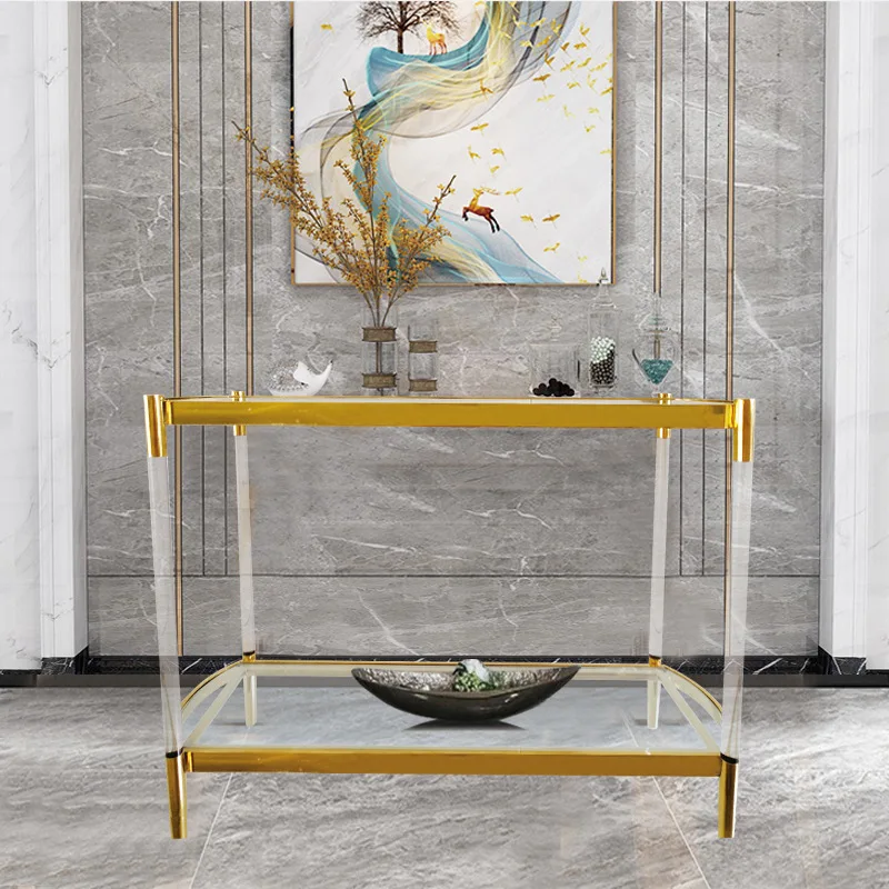 

Nordic Simple Tempered Glass Acrylic Table Multi-Scene Simple All-Match Table