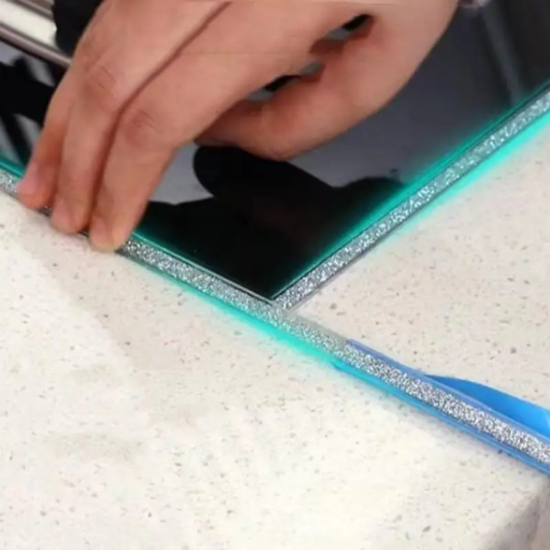 자체 접착 타일 갭 테이프, 주방 욕실 곰팡이 방지 방수, 아름다운 솔기 테이프, 벽 바닥 갭 라인 장식 스트립, 8mm * 6m