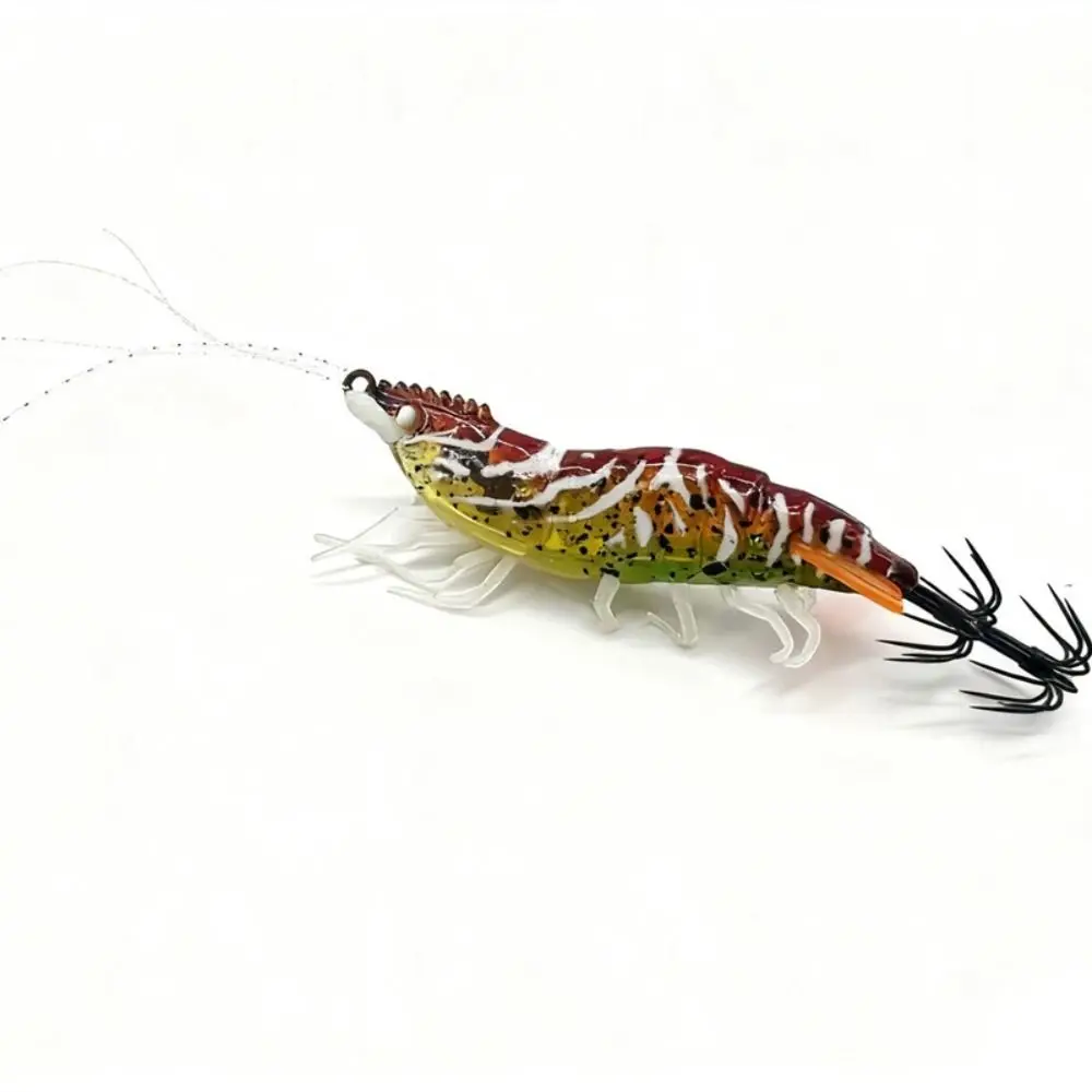 Wobbler 6.6g 80mm Squid Jig Luminous Horizontal Artificial Calamar Webfoot Wood Shrimp Slow Sinking Lure Octopus Fishing
