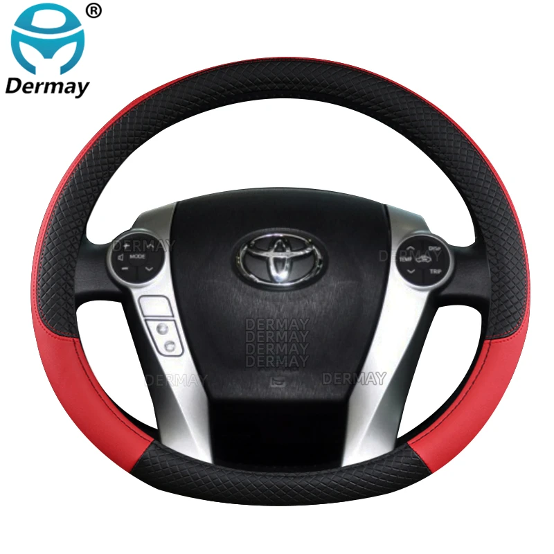 Steering Wheel Cover for Toyota Prius 30 20 Prius V C Prime Car PU Leather Non Slip Auto Accessories