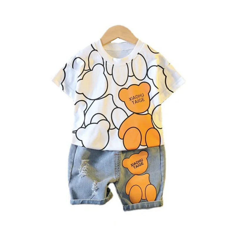 Summer Baby Girls Clothes Suit Children Boys Fashion Cartoon T-Shirt Shorts 2Pcs/Sets Toddler Casual Costume Kids Tracksuits kids clothing set kids t shirt girls clothing set boys clothing set boys tracksuits suit boys tracksuits