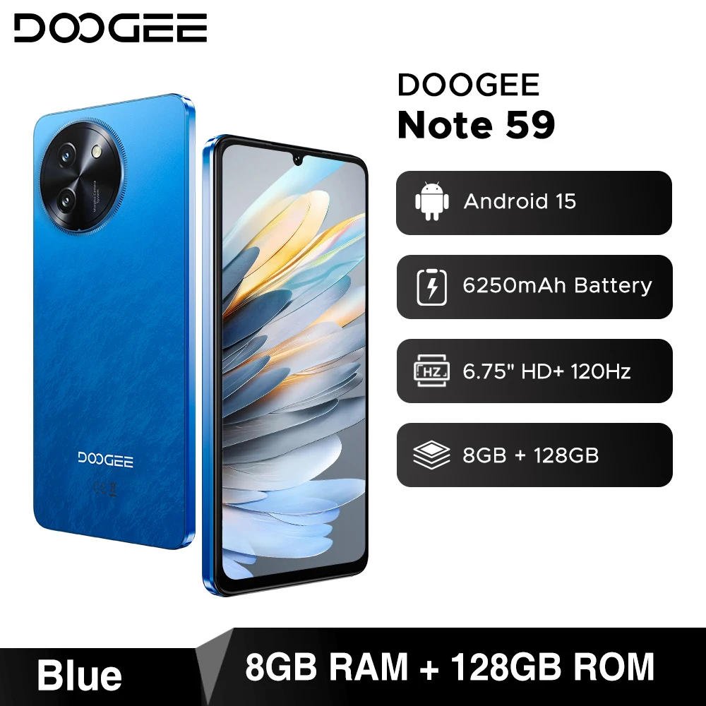 スマートフォン本体 DOOGEE Note 59 5G 128GB/32GB Amazon | DOOGEE Note 59 5G対応 スマホ 本体 SIMフリー｜6250mAh 大