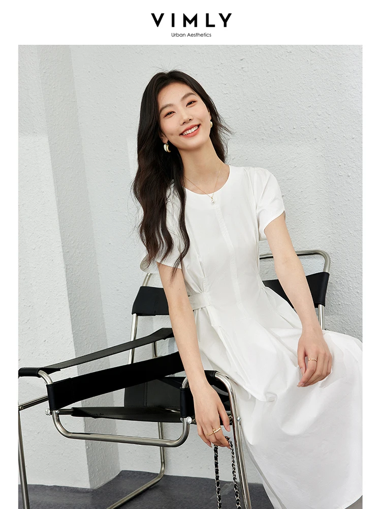 심플하면서도 우아한 느낌의 VIMLY 여성 원피스