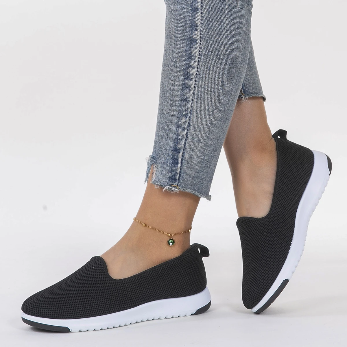 أحذية نسائية صيفية مسطحة شبكية قابلة للتنفس أحذية...