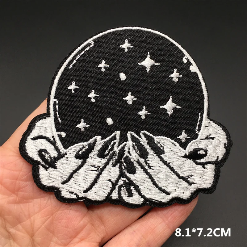 Black Punk Patches For Clothing Embroidery Stripes - Temu