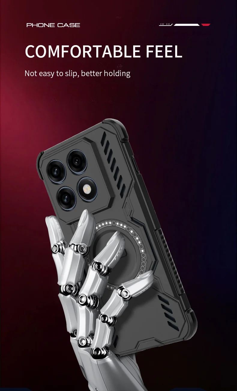 Durable Hard Plastic Magnetic Phone Case - Sleek Protective Back Cover