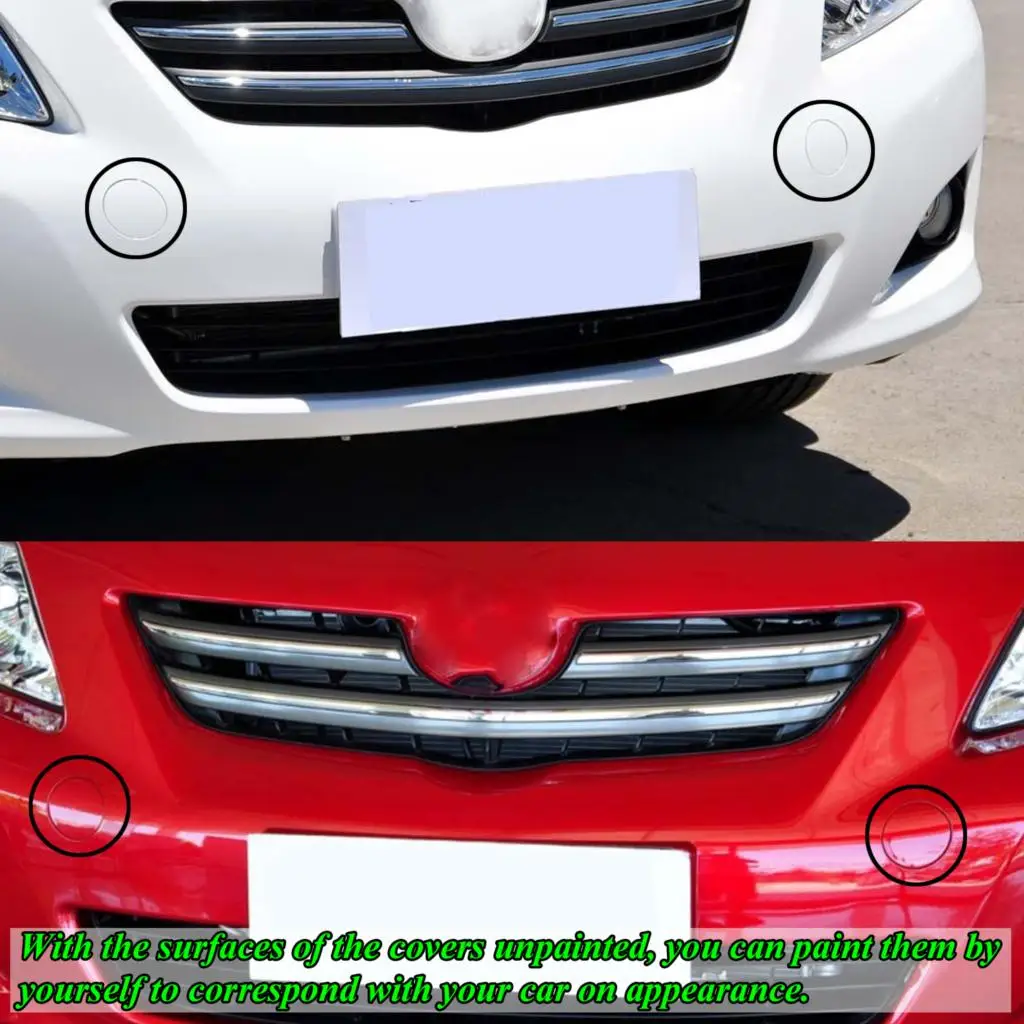 2x Rechts Links Auto Abschleppen Abdeckung Haken Auge Abschleppen Kappe Ungepannt 52127-02910 52128-02910 Front stoßstange Für Toyota Corolla 2007 2008 2009 – Detail 6
